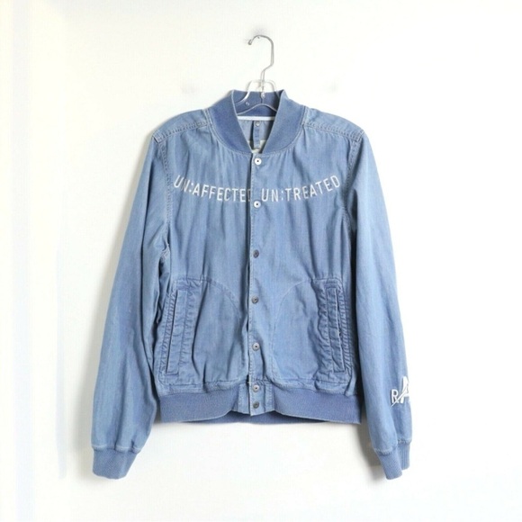 G-Star Jackets & Blazers - G Star Raw chambray jacket Unaffected Untreated embroidered light blue bomber L